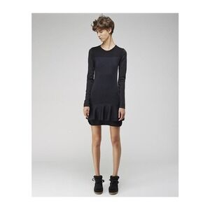 Isabel Marant Wool Blend Adams Peplum Colorblock Dress